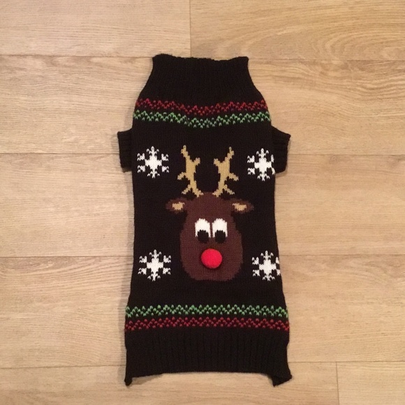 Dog Christmas Knitted Reindeer Snowflake Warm Sweater - Picture 2 of 4